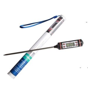 new Stainless Steel BBQ Meat Thermometer Kitchen Digital Cooking Food Probe Hangable Electronic Barbecue Household Temperature Detector EWA6
