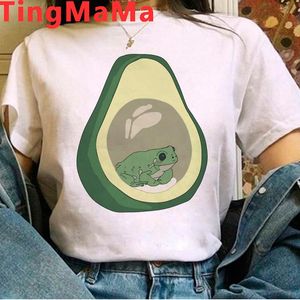 T-shirt das mulheres Abacate T Camiseta Roupas Mulheres Plus Size Impressão Estética Branca Kawaii Top Tees Casal