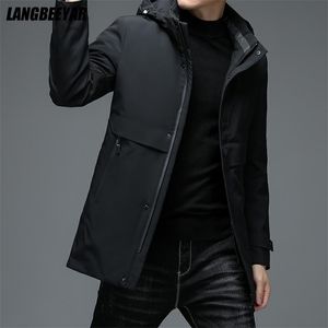 Top Grade Designer Brand Casual Fashion With Hood Winter Jacket Män Duck Down Windbreaker Puffer Coats Mens kläder 211216