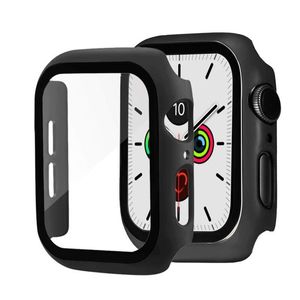 Apple IWatchシリーズ6 5/4/3/2/1のための緩和されたガラスマットの時計カバーケース