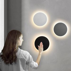 Wall Lamps LED Light With Touch Switch Bedroom Bedside Indoor Stair Lighting Lamp Fixture Iron And Acrylic Materials 10W 15W Wandlamp