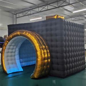 Customized golden Camera shape tent inflatable photo booth enclosure cabin selfie Backdrop house no led lights for wedding