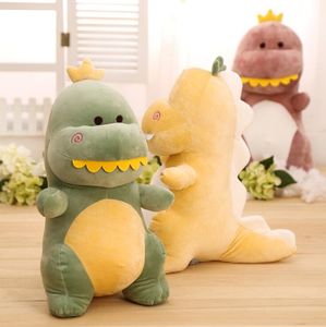 Cute Dinosaurs Peluche Girl Girl Accompagna Bambole addormentato a Sleep Pillow Dinosaur Doll da inviare Baby Bambino Giocattoli per bambini Giocattoli regalo Decorazione del divano