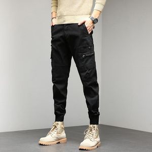 Men's Pants Men Winter Outdoor Fitness Jogging Black Cargo Autumn Fashion Casual Loose Sports Large Side Pockets Trouser