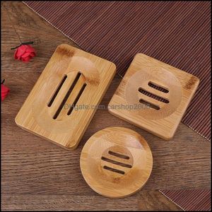 Dishes Aessories Bath Home & Gardennatural Bamboo Soap Dish Simple Holder Rack Plate Tray Bathroom 3 Styles Hwb8366 Drop Delivery 2021 Awkn5