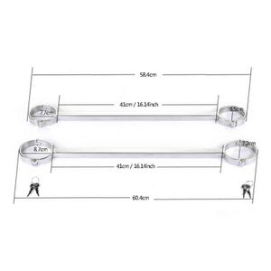 SM Bondage SM Bondage Camatech högkvalitativt rostfritt stål öppet ben spridare bar ankel manschetter begränsningar bondage bdsm metall låsbar handbojor sexleksak 1126