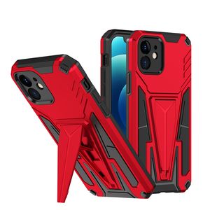 Étuis de téléphone avec béquille V Design pour Iphone 15 Pro Max Samsung Galaxy A54 S23 Plus Ultra Google Pixel 7 Moto G Stylus 5G Play 2023 Couvertures d'armure hybride magnétique