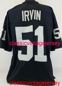Genähte Männer Frauen Jugend Bruce Irvin Benutzerdefinierte genähte schwarze Fußball-Jersey-Stickerei Benutzerdefinierte beliebiger Name Nummer XS-5XL 6XL