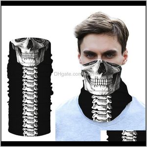 Cycling Caps Masks 3D Hiking Hunting Sporting Headband Skull Skeleton Magic Neck Gaiter Anonymous Bandanas Seamless Dust Proof Neckerc F0Tri
