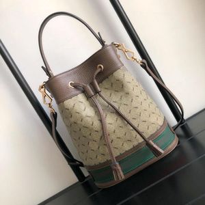 Designer bags Mini Drawstring bag for women dicky0750 Canvas tote genuine leather handbags lady Tassel messenger purse fashion satchel shoulder handbag Wholesale