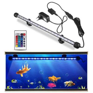 IP68 Waterproof EU Plug RGB LED Aquarium Light Fish Tank LED Bar Light Aquarium lamp Submersible Underwater light cm cm W220304