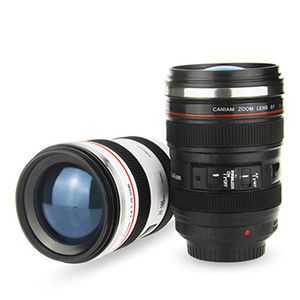 Camera Lens Coffee Cog Creative 6-е поколение 400 мл Нержавеющая сталь Тумблер Тумблер Тумблер Кемпинг Coffeecups с крышками WLL980