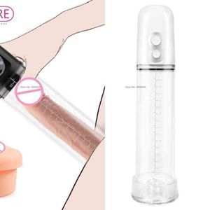 NXY Ghost Exerciser Vacuum Pump Automatic Penis Extender Electric Enlargerment Male Masturbator Cup Erection Train Sex Toys for Men Delay Training1216