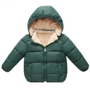 Bebê crianças jaquetas meninos inverno casacos quentes cashmere Outerwear para meninas jaqueta com capuz crianças roupas crianças sobretudo 1-6y 211204