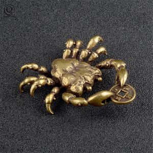 Nyckelringar söta älskare par nycklar gåvor mens kvinnor nyckel antika koppar mynt krabba gifta sig med bullion bilkedjor hänge
