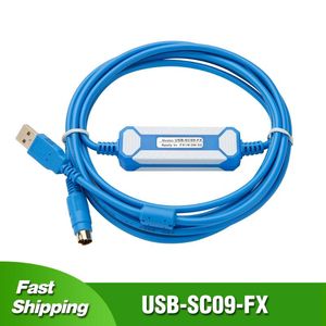 Usb Plc venda por atacado-Controladores remotos USB SC09 FX para Mitsubishi Melsec FX Series PLC Cabo de Programação USB para RS422 Adaptador Rápido