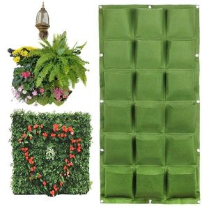 Wall Hanging Plant Flower Garden Nursery Pots Planter Pocket Grow Bags Vertical Flowerpot Supplies Home Balcony Decoration Tools 211130