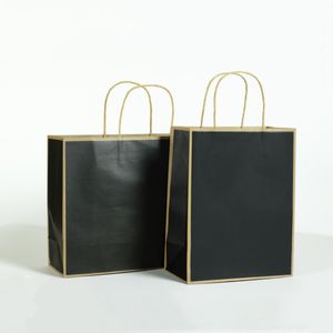 Brown Brown Bianco Craft Shopping Bag Bag per portare via il cibo