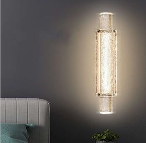 Transparent glass crystal wall lamp background living room creative designer Corridor Hotel Lobby decorative