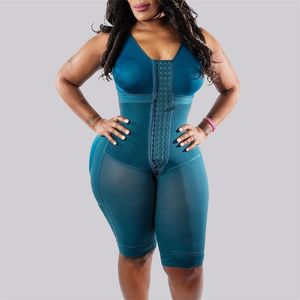 Frauen Postoperative Shapewear Korsett Faja Colombianas Ganzkörper Hohe Kompression BH Taille Trainer Modellierung Gurt 220115