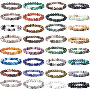 Bracciali da uomo Energia curativa naturale Bracciale con occhio di tigre Lucido 8 mm Lapislazzuli Perline Braccialetto Elastico Pulsera Gioielli da donna