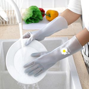 使い捨て手袋1PAIRキッチンクリーニング家庭用スクラバークリーンツールのためのゴム皿洗浄