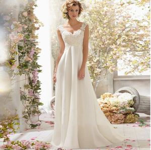 Sheer V Neck Beach Lace Modern Wedding Dress Sexy 2022 Sleeveless Court Train Beads Vintage Bridal Gowns