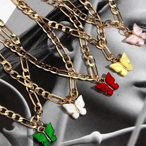 Bohemian Multi-Layer Butterfly Anklet Beach Creative Retro Enkel Alloy Fotkedja Dubbelskikt Anklets För Kvinnor Smycken