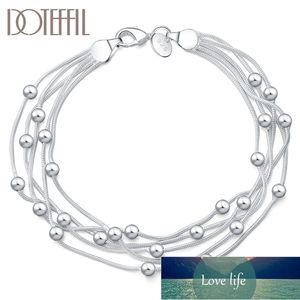 DOTEFFIL 925 Sterling Silver Five Snake Chain Grape Beads Bracelet For Women Wedding Engagement Party Fashion Jewelry Factory price expert design Quality Latest