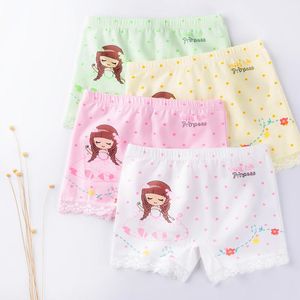 Panties 4pcs/lot Girls Lace Safety Shorts Pants Underwear Leggings Boxer Briefs Beach Short For Children 2-12 Years Old