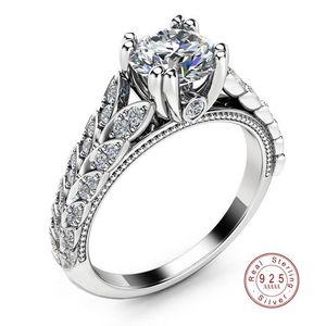 Anéis de casamento Moda cintilante CZ para mulheres meninas jóias aniversário presente real sliver cor anel anel anel femme anel