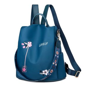 Fashion Embroidered Letter Backpack Designer Women Bags Flowers Back Packs Woman's Backpacks for Ladies Handbags 3 Color