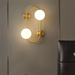 Moderna luz de luxo sala de estar de alta qualidade lâmpada de parede led quarto cabeceira hotel escadaria lâmpada decorativa de latão