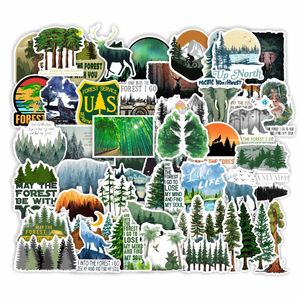 Pack of 50Pcs Wholesale Outdoor Forest Stickers Waterproof Sticker For Luggage Laptop Skateboard Notebook Water Bottle Car decals Kids Gifts Toys