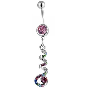 YYJFF D0891 Belly Navel Button Ring Multi-färg