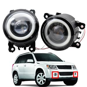 fog light for Suzuki-Grand-Vitara-2-II-JT-2005-2015 LED DRL Styling Lens Angel Eye Car Accessories headlights high quality