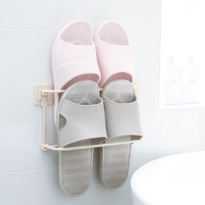 Clothing Storage & Wardrobe Home Use Shoe Organizer Modern Double Cleaning Rack Plastic Wall Hanging Hanger Slippers Shelf