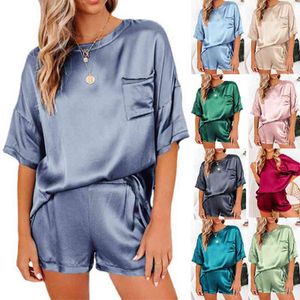 Moda Tops + Shorts Conjuntos Feminino Pijamas Roupas Conjunto de Duas Peças Agasalho Feminino Terno Casual Roupas Femininas Moletom Ropa Mujer X0428