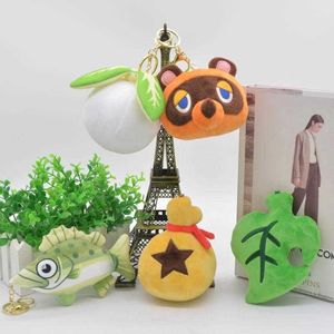 Japan Plysch Animal Crossing Silica Gel Keychain Fashion Game Animal Crossing Pendant Key Ring Switch Cute Doll Soft G1019