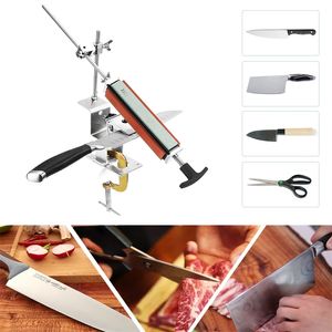 knife sharpener afilador de cuchillo sharpening stone ostrzalka do nozy with 4pcs Whetstones+ Aluminum alloy+ G clip Knife 210615