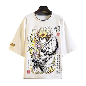 Hitman Trajes Renacidos al por mayor-Camisetas para hombres Anime Katekyo Hitman Reborn Cosplay T Shirt Sawada Tsunayoshi Camiseta de verano de la moda de la moda Top Tshirt Ropa