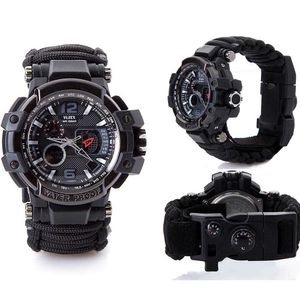 Наружные мужчины военные часы светодиодные кварцевые часы спортивные часы мужские Relogios Masculino компас спортивный водонепроницаемый наручные часы мужчины S Shock G1022