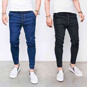 2021 New Men Jeans High Stretch Elastic Cintura Skinny Denim Pants Calças Masculino Calças Casuais S-4XL Drop Shipping G0104