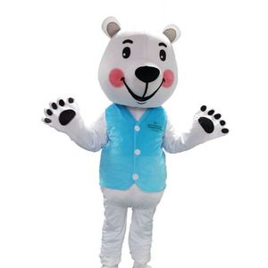 Costumi della mascotte2020 Nuovo simpatico costume della mascotte dell'orso polare vestito per adulti abbigliamento Halloween