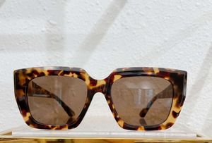 1030 Havana Brown Square Solglasögon för kvinnor Fashion Sun Glasses UV400 Protection Eyewear With Box