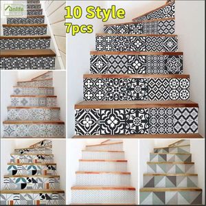 Funlife trappa klistermärken dekorativa vattentäta Diy självhäftande trappa klistermärken för trappa möbler badrum kök hem 210929