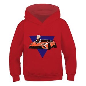 Kid's Merch A4 Gelik Lamba Hoodie Vår Höst Barn Bomull Utskrift Hooded Sweatshirts Casual Family Kläder Pullover Toppar 211111