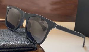 Mattschwarze silberne quadratische Sonnenbrille von 63 mm Gafas de Sol Herrenmode Shades UV400-Schutzbrille mit Box