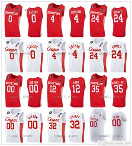 NCAA Cougars College Basketball Jersey 32 Reggie Chaney 4 Justin Gorham Quentin Grimes 35 Fabian Branco Jr. 3 Dejon Jarreau 0 Marcus Sasser 12 Tramon Mark 5 Cameron Tyson