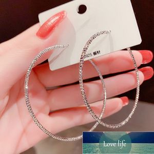 Przesadzone Big Thin Hoop Kolczyki Dla Kobiet Proste Błyszczące Gwiaździste Duża Kolczyki Kolczyki Party Jewelry Bou Woules d'Oreill Cena fabryczna Ekspert Design Quality Najnowsze